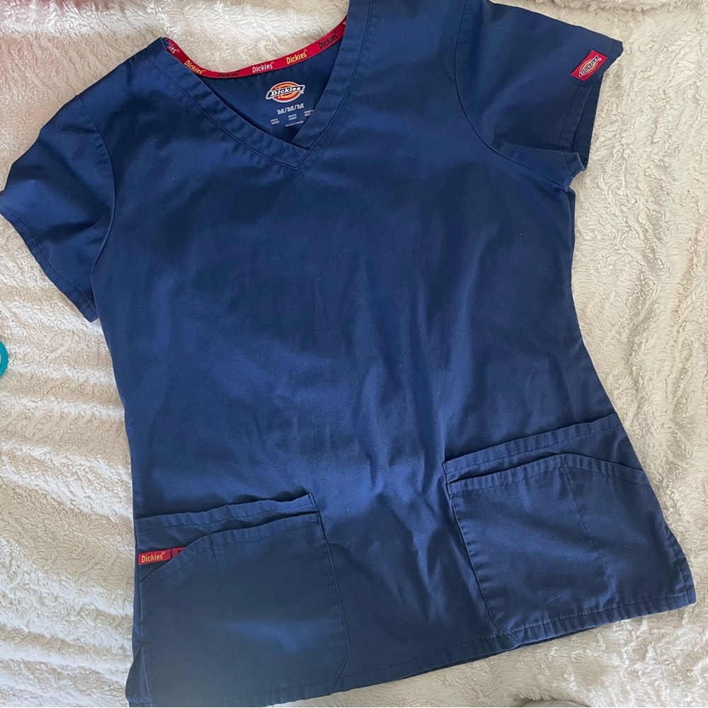 Dickies Navy Scrub Top